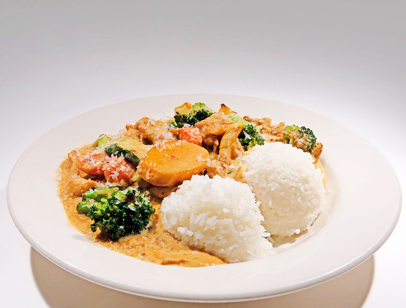Coconut Chicken Curry Plate