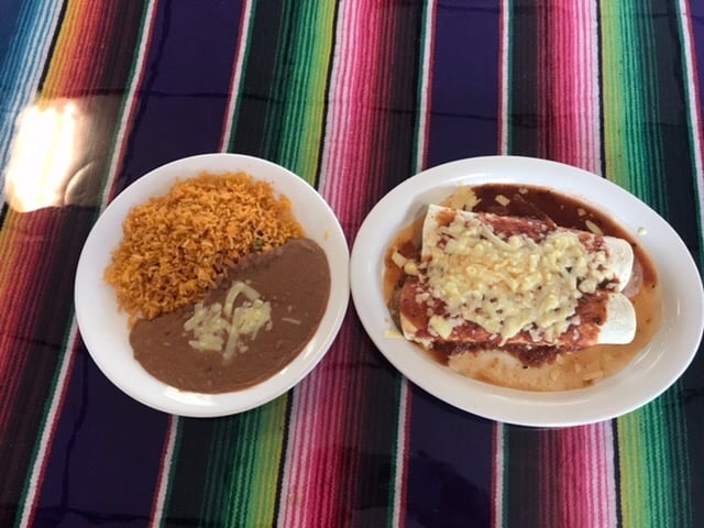 Choose Two Items with Rice and Beans Image