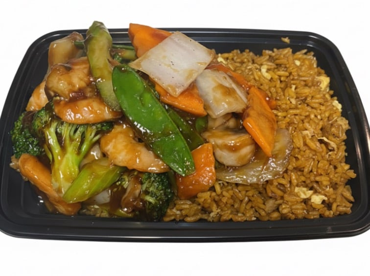 C16. Shrimp w. Mixed Vegetable<br>杂菜虾