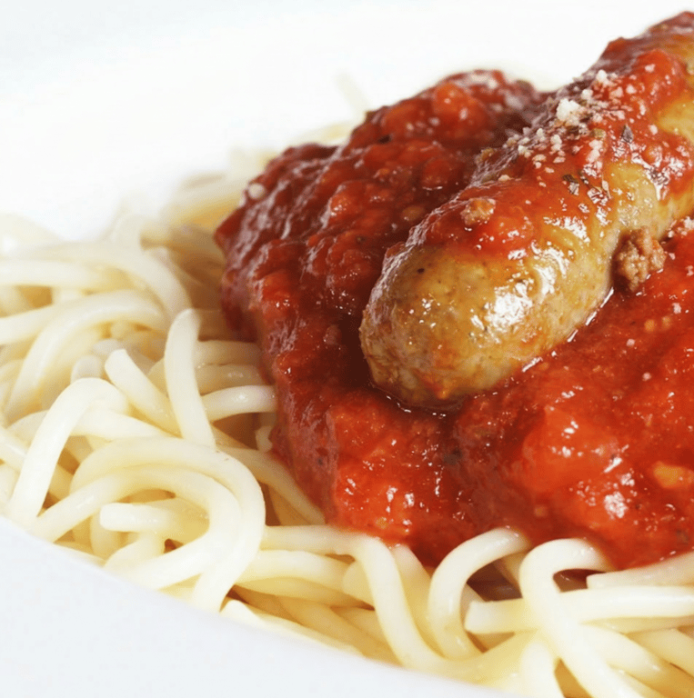 Spaghetti with Spicy Sausage