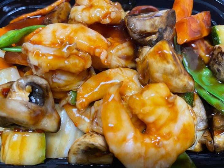 Shrimp in Spicy Szechuan Sauce