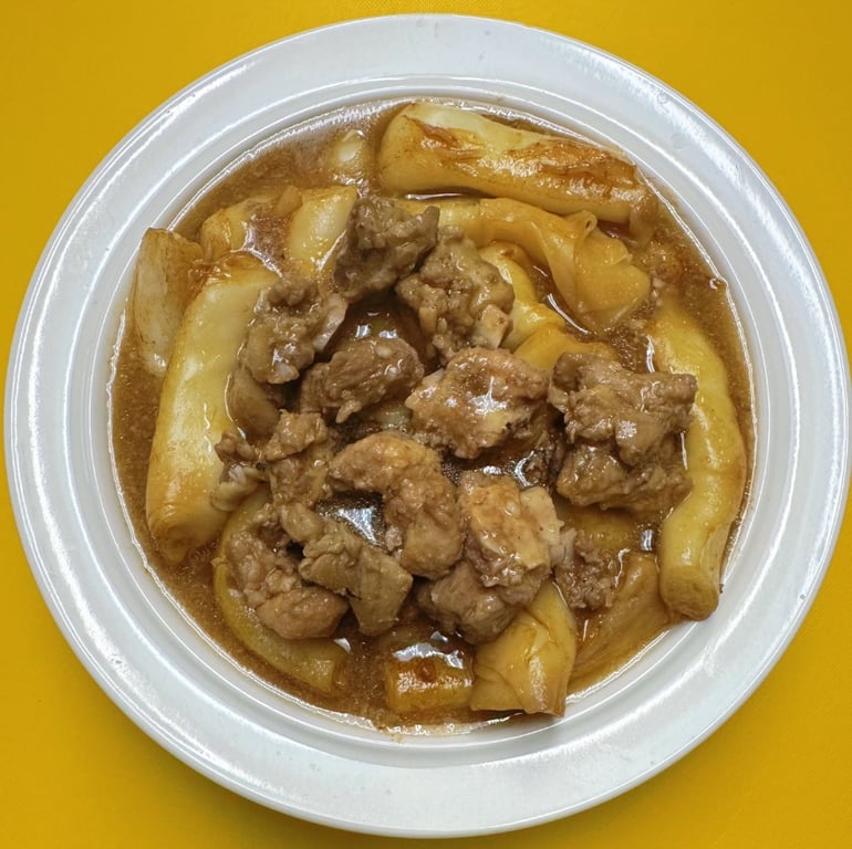 排骨猪肠粉 Home-Style Ribs with Rice Cake Rolled
