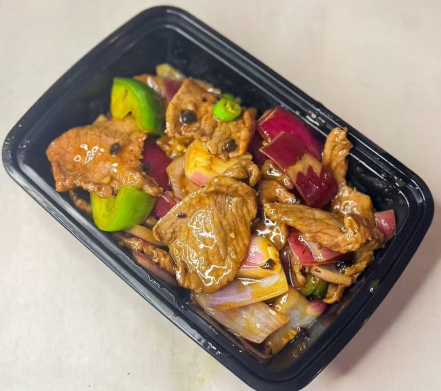 Beef wit Pepper and Black Bean Sauce