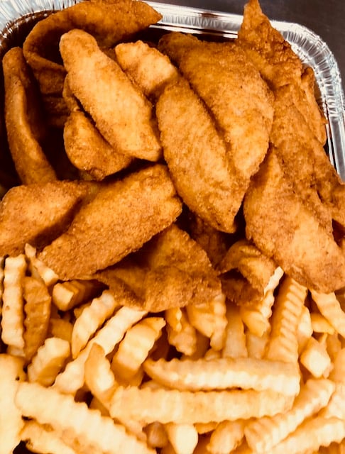 P12. Fried Fillet Fish (2 lbs) with French Fries