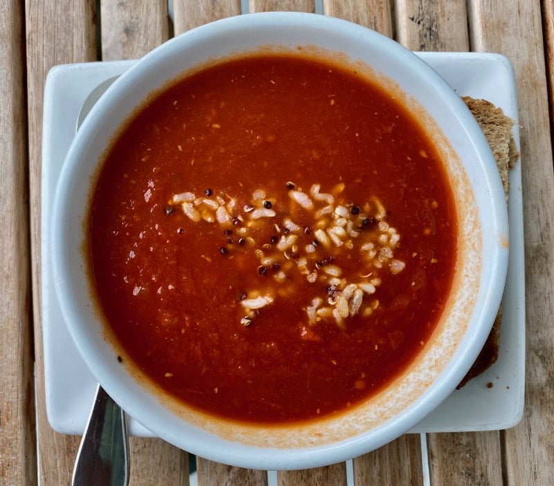 Roasted Tomato Soup with basil