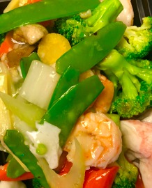 H 1. 水煮杂菜虾 <br>Steamed Mixed Vegetables w. Shrimp Image