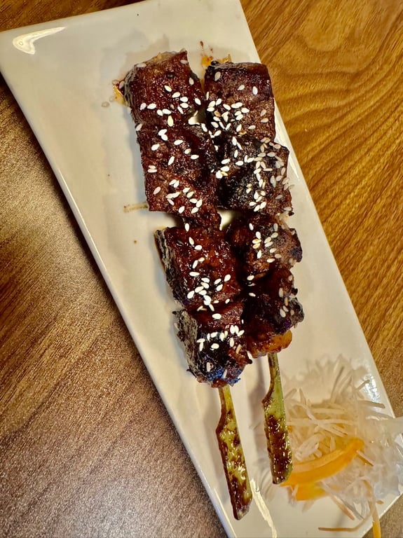 Korean style marinated beef on a stick (2)
