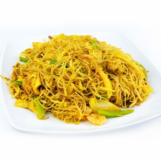 119. Pan Fried Flat Rice Vermicelli with Curry, Singapore Delights