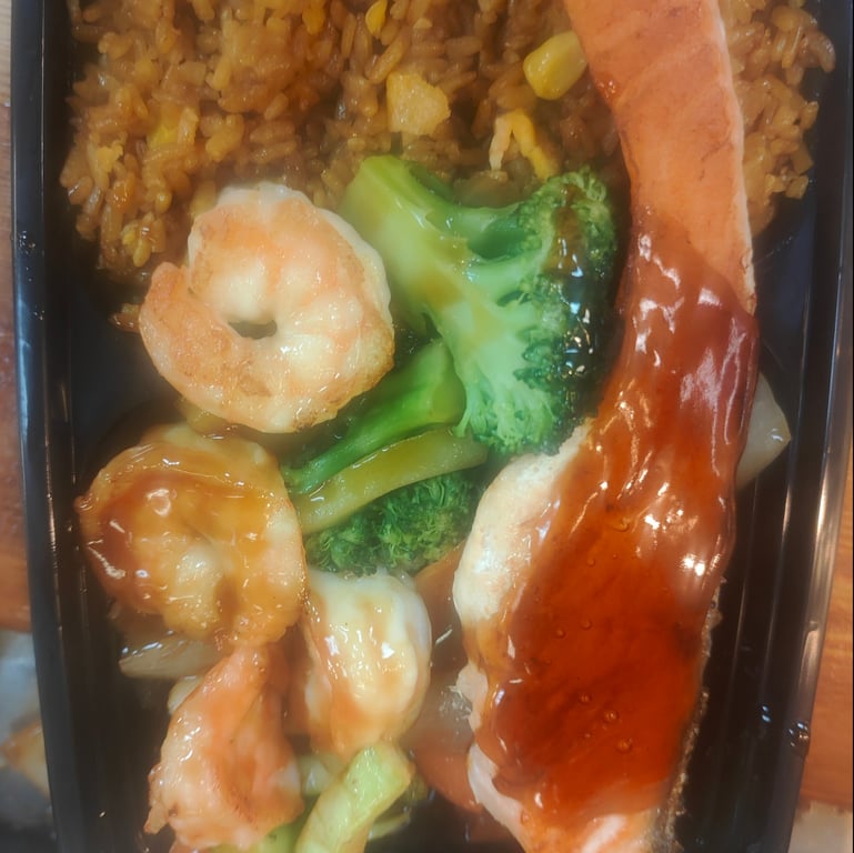 H 3. Hibachi Shrimp & Salmon