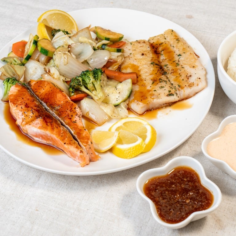 Lemon pepper Salmon & Swai Fish