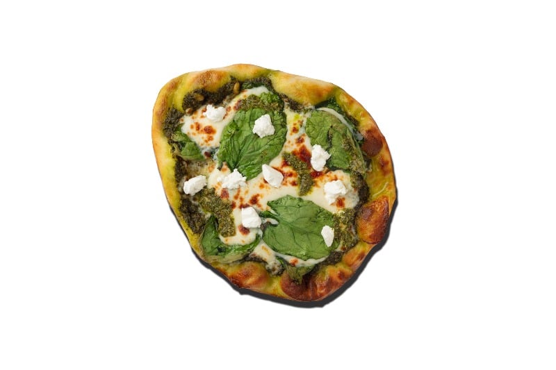 Spinach and Pesto Pizza
