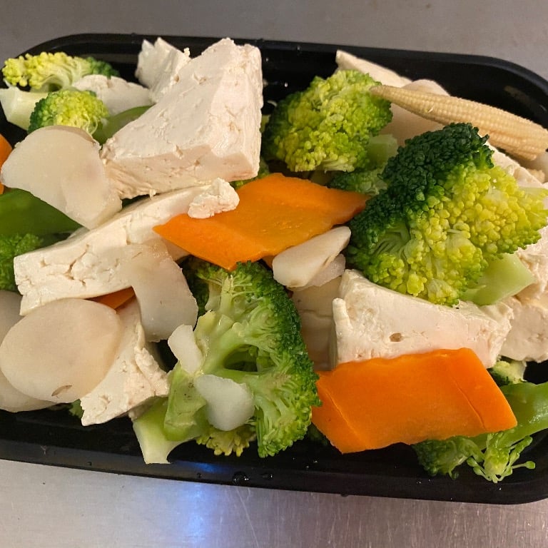 117. Steamed Bean Curd w. Mixed Vegetables