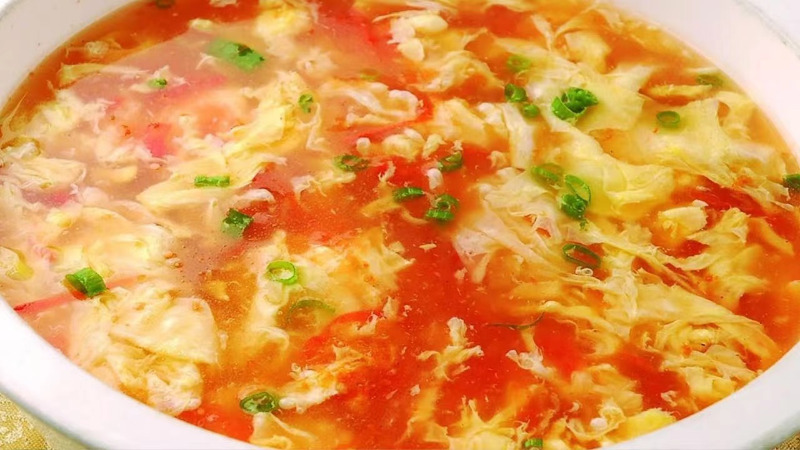 7. 番茄煎蛋汤 Tomato Egg Soup