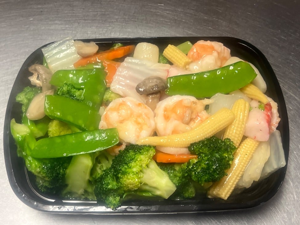 H5. Steamed Mixed Vegetables w. Jumbo Shrimp