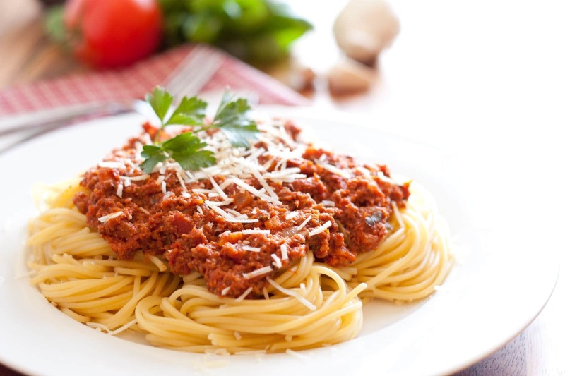 Spaghetti with Homemade Meat Sauce Image