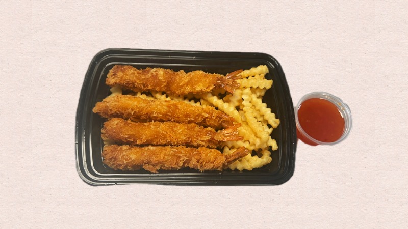 A20 Fried Breaded Shrimp (Tail on) (4) 粿粉虾