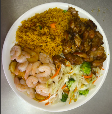 F. Chicken & Shrimp Teriyaki