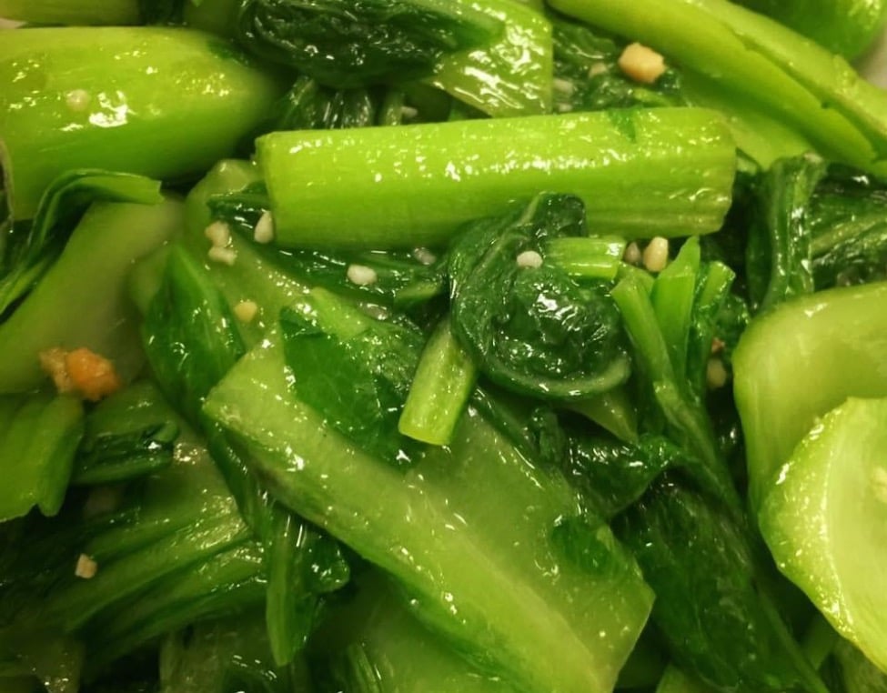 Gai-Choy (mustard green) in Garlic Image