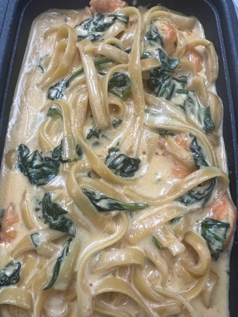 Shrimp Tuscany & Spinach Fettuccini  - Pasta Dish