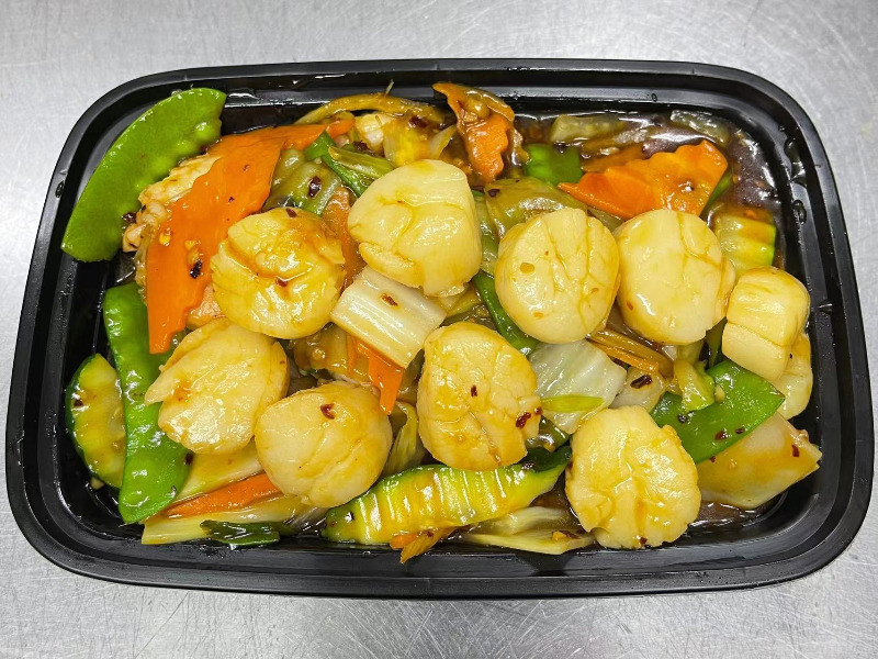 S16. 鱼香干贝<br>매운 마늘 소스 가리비<br>Scallop w. Spicy Garlic Sauce