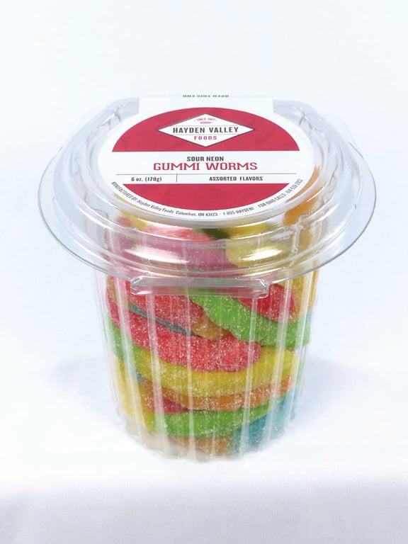 Sour Neon Gummy Worms Image