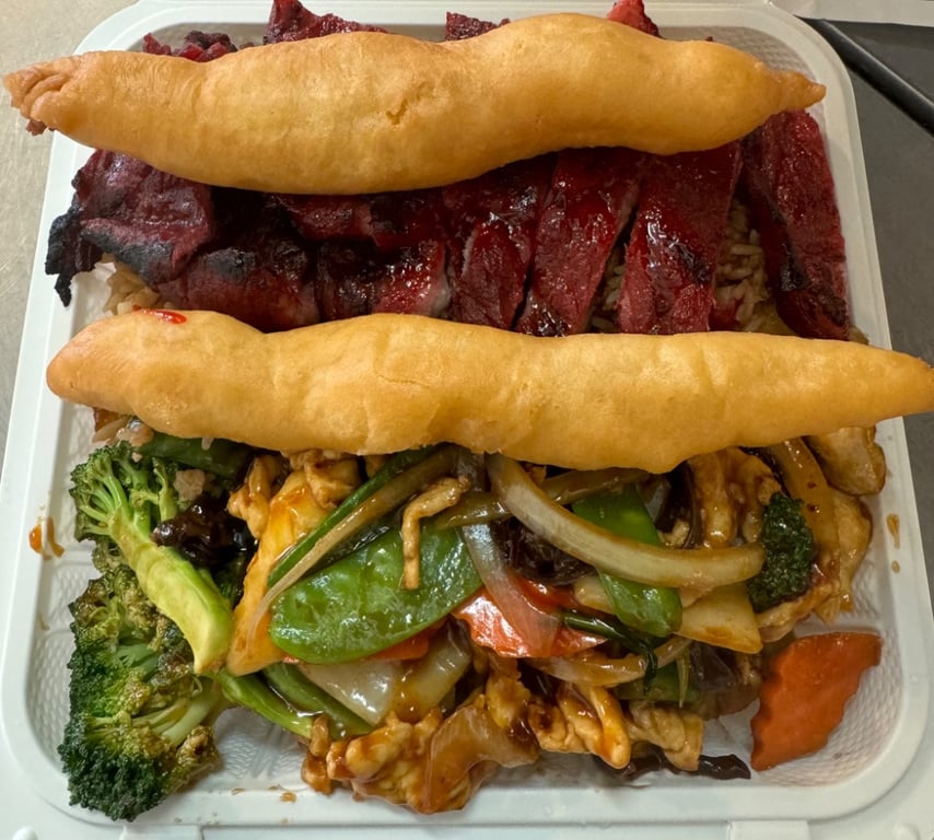 H7. Yu Hsiang Chicken, Boneless Spare Ribs & Fried Shrimp (2)
