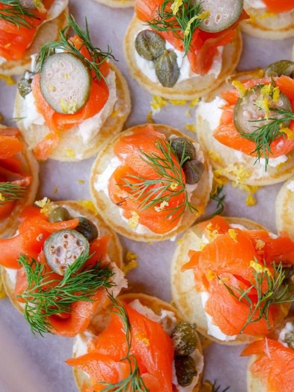 Blinis au saumon fumé