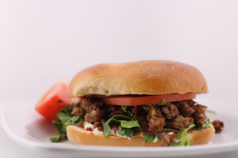 Chef Will's chopped cheese on a bagel