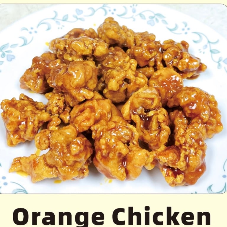 Orange Chicken, Egg Roll & Chicken Fried Rice 陈皮鸡,春卷,鸡炒饭