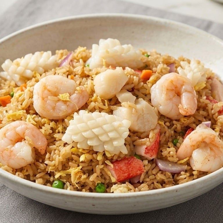 F12. 海鲜炒饭 Seafood Fried Rice