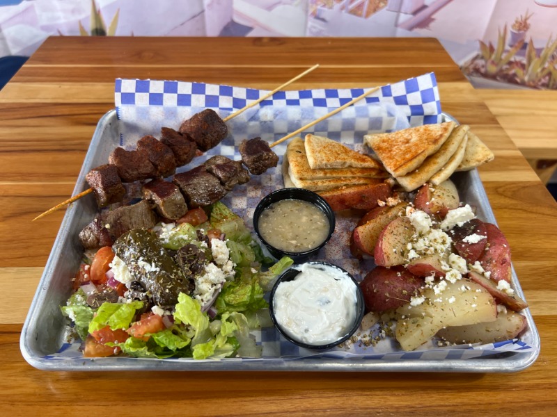Prime Beef Souvlaki Platter
