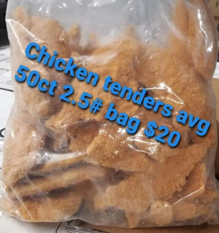 Chicken Tenders (Raw Breaded) - 5 lb Bag