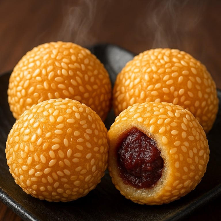 Sesame Ball w. Red Bean (4)