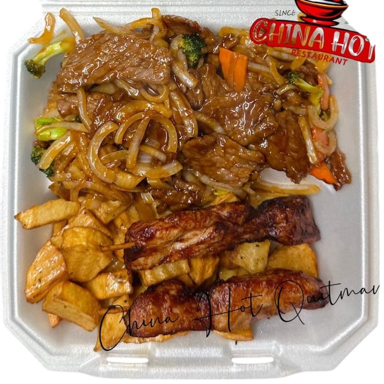 Big Plate Special Mongolian Beef + Butter Potatoes + Chicken Sticks (2)