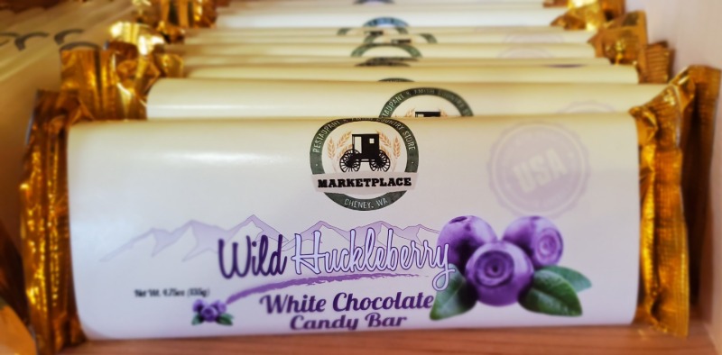 White Chocolate Huckleberry Candy Bar Image