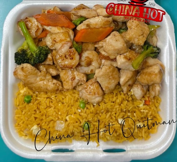 Hibachi Chicken & Shrimp 铁板鸡虾