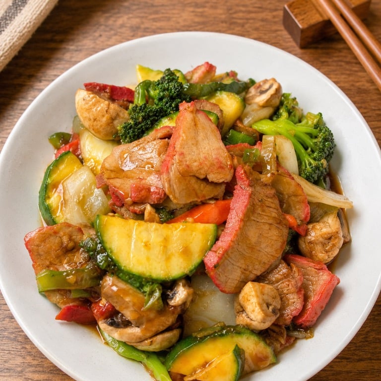 BBQ Pork with Veggies 素菜叉烧