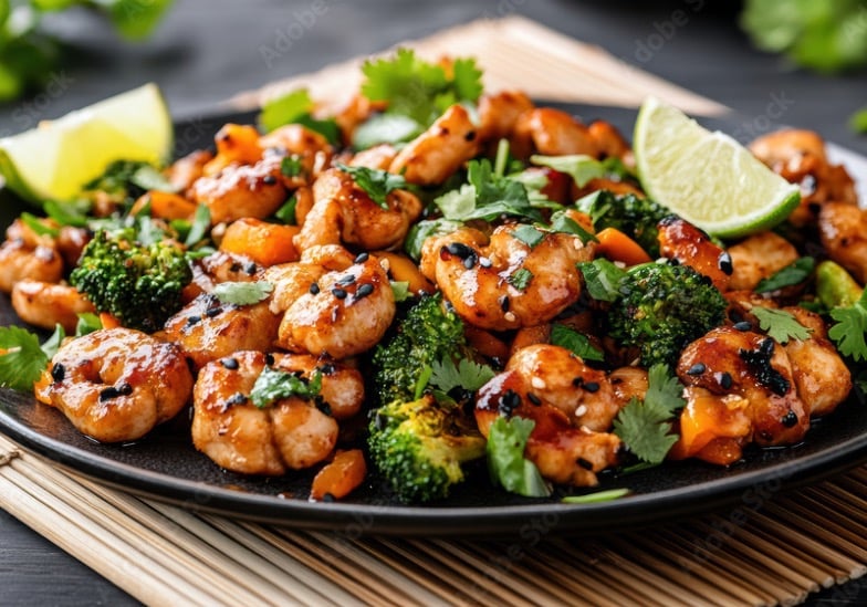 100. 芥兰虾 <br>Shrimp with Broccoli
