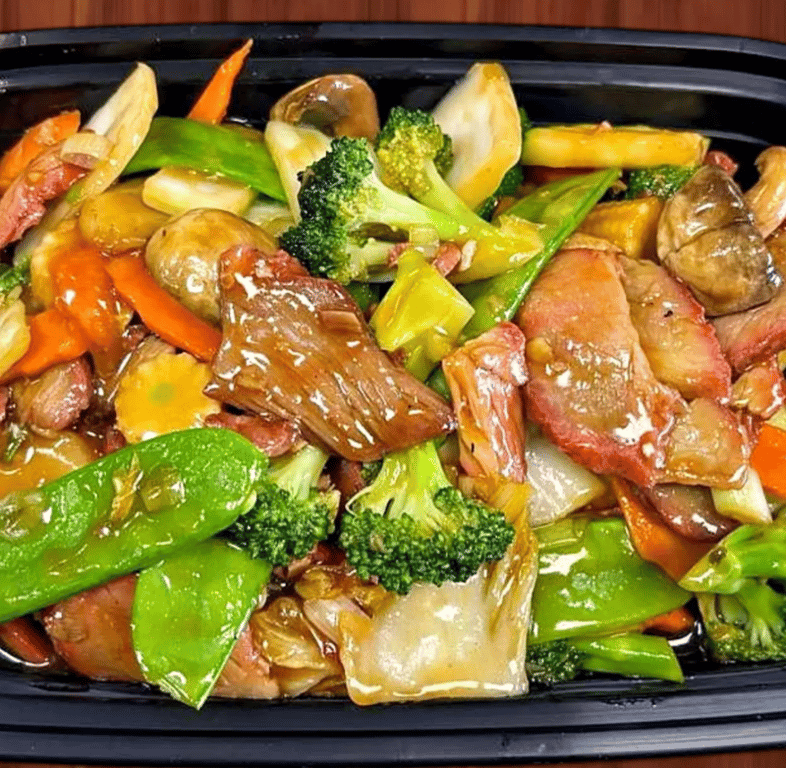 46. 叉烧素菜 BBQ Pork with Veggies