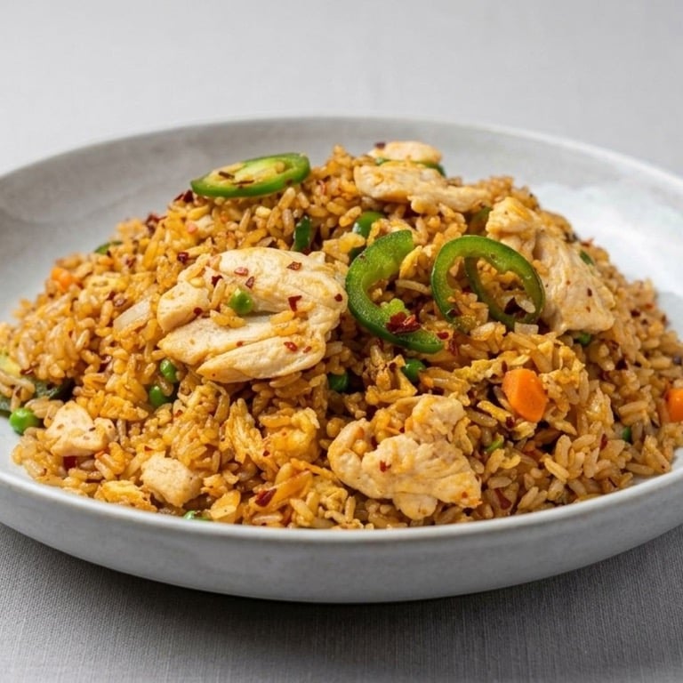F3.墨西哥椒鸡炒饭 Jalapeño  Chicken Fried Rice