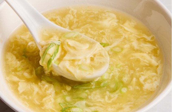 Egg Drop Soup w/ Crispy Wonton Strips