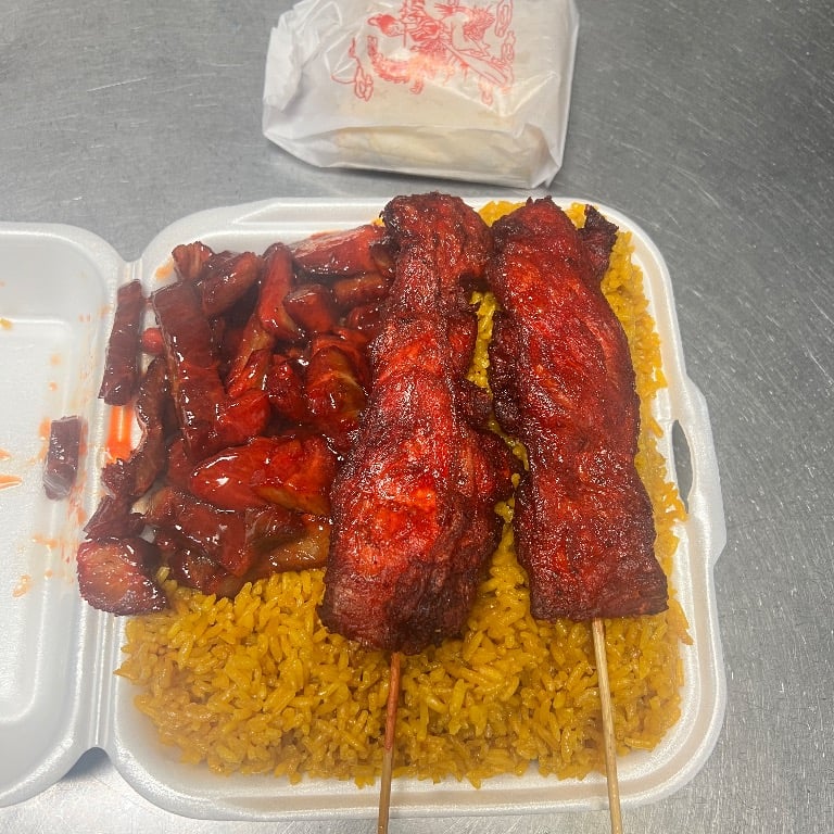 B17. 2Pcs Teriyaki Chicken and Boneless Spare Ribs