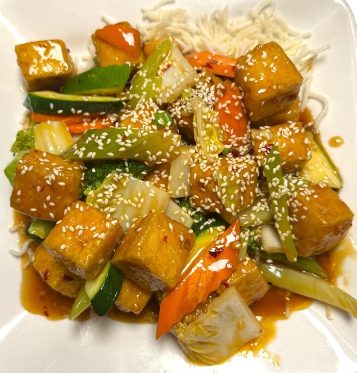 Sesame Tofu with Vegetables