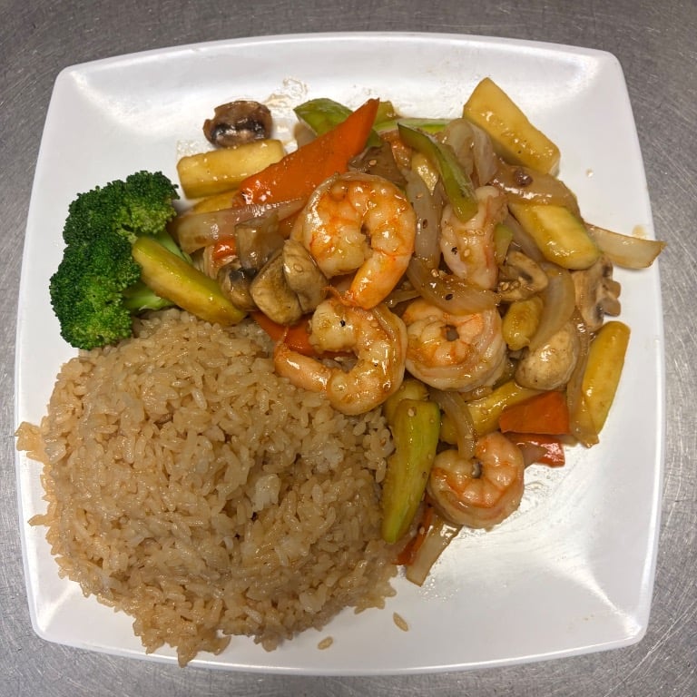 4. Hibachi Jumbo Shrimp 铁板大虾