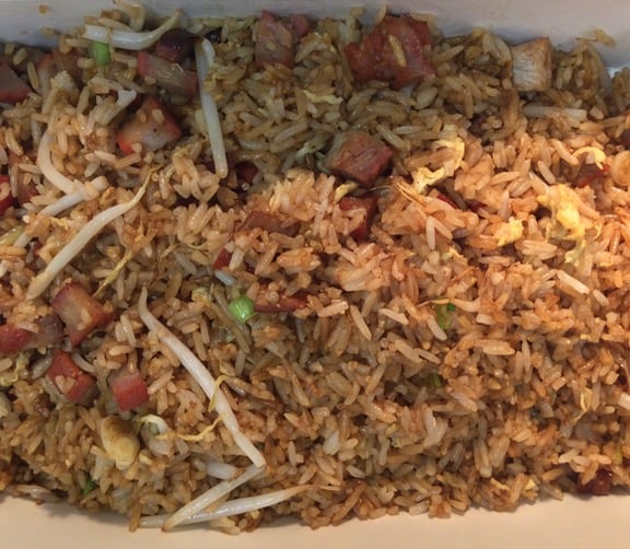 BBQ Pork Fried Rice Hong Kong Style 叉烧豉油炒饭