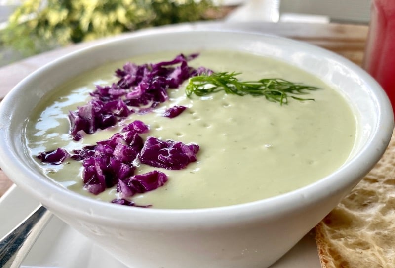 Cucumber avocado dill (cold soup)