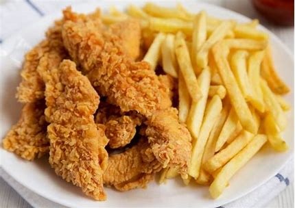 6 chicken Tenders w/fries