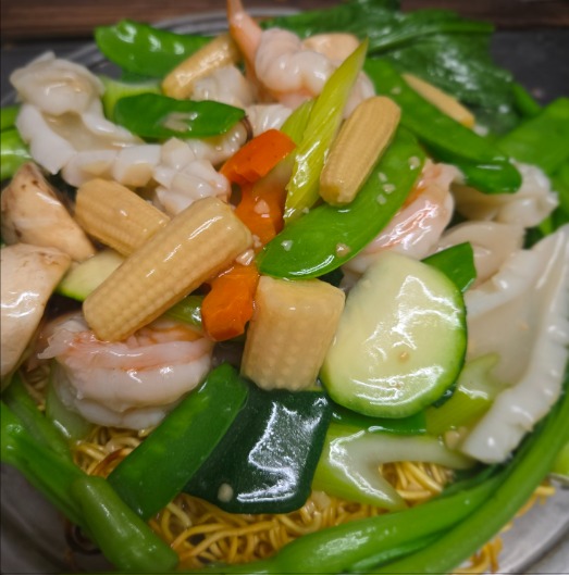 46. Seafood Pan Fried Noodle