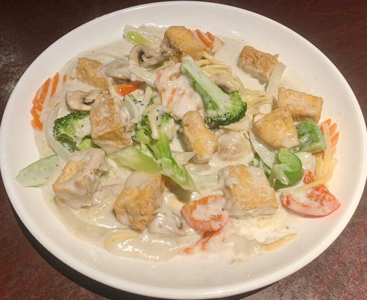 V9. Lemongrass Tofu in Creamy Coconut Sauce