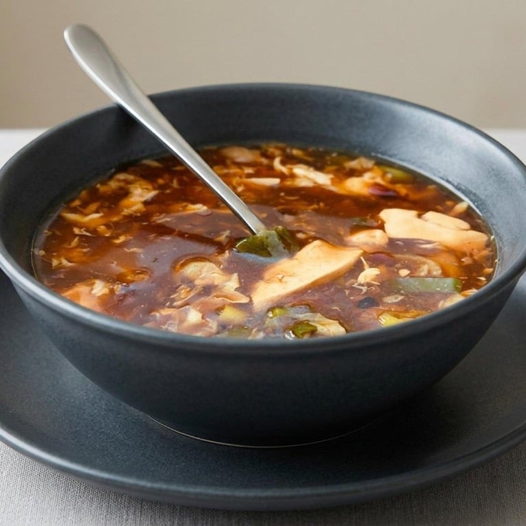 23. Hot & Sour Soup w. Meat 肉酸辣汤
